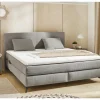 Boxspring Kira Normal 180x200cm - stof - middengrijs