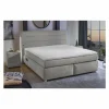 Boxspring Livia 180x200cm - stof - middengrijs