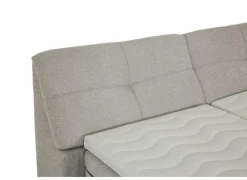 Boxspring Reynosa 180x200cm - stof - zilver met opbergruimte & elektrisch