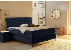 Boxspring Scarlett Max 180x200cm - stof - blauw