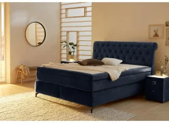 Boxspring Scarlett Max 180x200cm - stof - blauw