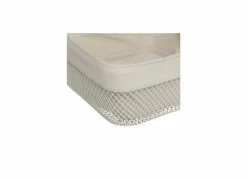 Broodmand Mayaj 25,5x11,5cm - metaal/stof - beige