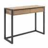 Bureau Denver 100x35x75cm - decor - artisanale eik & antraciet