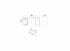 Bureau Function plus 149x48x78cm - decor - hoogglans wit