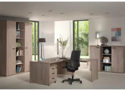 Bureau Rio 2 160x80x73cm - melamine - humus eik