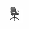 Bureaustoel Blitz 58x55x96,5cm - lederlook & stof - zwart