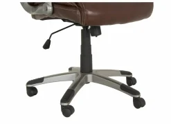 Bureaustoel Captain 66x66x124cm - lederlook - bruin