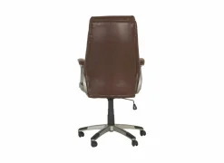 Bureaustoel Captain 66x66x124cm - lederlook - bruin