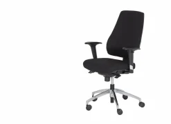 Bureaustoel Geronimo 66x61,5x104,5cm - stof - zwart