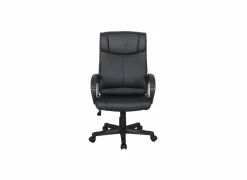 Bureaustoel Kravitz 60x65x111cm - lederlook - zwart