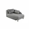 Chaise longue Roy Recamière 149x90cm - stof - lichtgrijs met bedfunctie