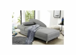 Chaise longue Roy Recamière 149x90cm - stof - lichtgrijs met bedfunctie