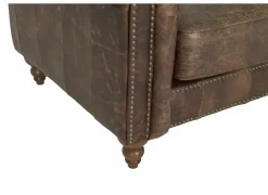 Chesterfield Stanley 4-zit - leder - bruin