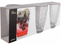 Cocktailglas Mirror 39cl - glas - transparant set van 3