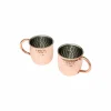 Cocktailglas Moscow Mule 47cl - roestvrij staal - koper set van 2