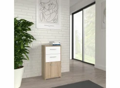 Commode Best Chest 40x30x78cm - decor - sonoma eik & wit