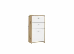 Commode Best Chest 40x30x78cm - decor - artisanale eik & wit