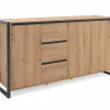 Commode Denver 160cm - decor - artisanale eik & anthraciet