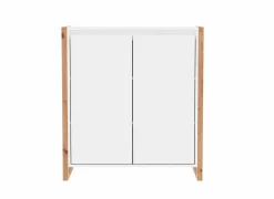 Commode Denver  80x88x40cm - decor - wit & artisanale eik