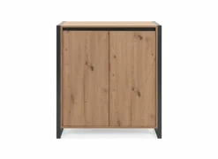 Commode Denver 80x88x40cm - decor - artisanale eik & anthraciet