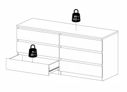 Commode Naia 154x50x71cm - decor - cashmere/jackson hickory