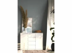 Commode Naia 121x50x91cm - decor - wit hoogglans