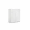 Commode Naia 80x40x101cm - melamine - wit hoogglans