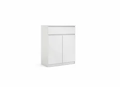 Commode Naia 80x40x101cm - melamine - wit hoogglans