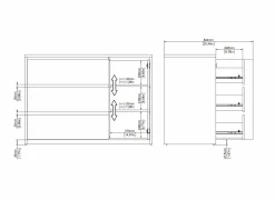 Commode Next 119x48x84cm - decor - wit/jackson hickory