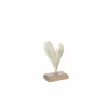 Deco Hart op voet H14cm - hout massief & aluminium - goud
