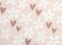 Dekbedovertrek Hartmotief 140x200cm - polyester & katoen - roze