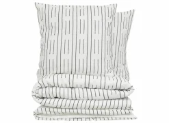 Dekbedovertrek Kain 240x220cm - katoen - wit & zwart