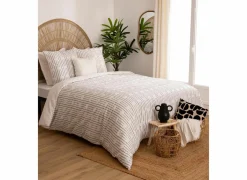 Dekbedovertrek Kain 240x220cm - katoen - wit & zwart