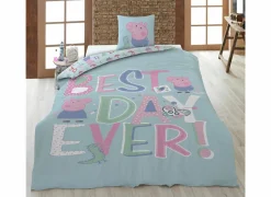 Dekbedovertrek Peppa Pig 140x200cm - microvezel - blauw