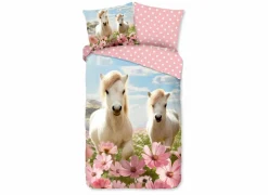 Dekbedovertrek Philou  140x220cm - katoen - roze