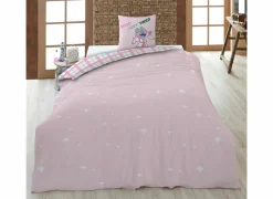 Dekbedovertrek Stitch 140x200cm - polykatoen - roze