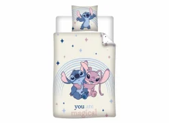 Dekbedovertrek Stitch 140x200cm - polykatoen - beige