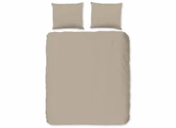 Dekbedovertrek Uni 200x220cm - flanel - zand