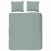 Dekbedovertrek Uni 200x220cm - flanel - groen