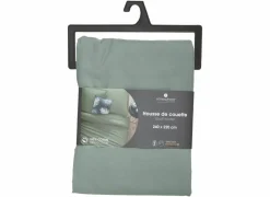 Dekbedovertrek 240x220cm - katoen - celadon excl. kussenslopen