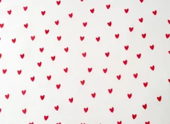 Dekbedovertrek 200x200/220cm - katoen - hearts red