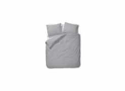 Dekbedovertrek 140x200/220cm - percale katoen - lichtgrijs