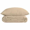 Dekbedovertrek 240x220cm - percale katoen - beige