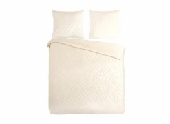 Dekbedovertrek Zig Zag 240x220cm - katoen - gebroken wit