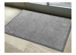 Deurmat Eco-clean 67x90cm - polyamide - lichtgrijs
