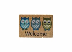 Deurmat Uiltjes 40x60cm - kokos - multicolor