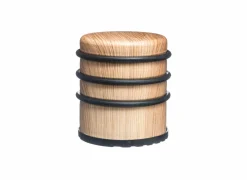 Deurstopper Houtlook naturel zwart