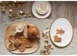 Dienblad 29x30cm - rubberhout - naturel