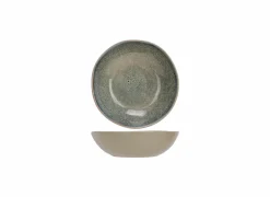 Diep bord Oona Ø19cm - keramiek - zand & groen