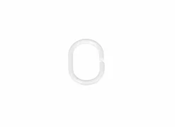 Douchegordijnring 12 stuks wit